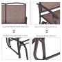 Giantex Patio Glider Stable Steel Frame for Outdoor Backyard,Beside Pool,Lawn, Swing Loveseat Patio Swing Rocker Lounge Glider Chair