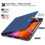 Ztotop Case for New iPad Pro 12.9 Inch 4th Generation 2020,[6 Magnetic Stand Angles] Highly Protective Shockproof Cover with Pencil Holder,Support 2nd Gen Pencil Charging Auto Wake/Sleep, Navyblue