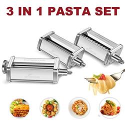 Pasta Attachment for KitchenAid Stand Mixer,Pasta Maker Machine with Pasta Roller Angel Hair and Fettuccine Pasta Cutter kitchenaid Attachments for Mixer by Gvode