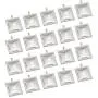 EBOOT 20 Pieces Pendant Trays Square Bezel and 20 Pieces Glass Dome Tiles for Crafting DIY Jewelry Making, Totally 40 Pieces