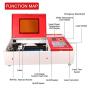 Orion Motor Tech 40W CO2 Laser Engraving Cutting Machine, Digital Control 12'' x 8'' K40 Desktop DIY Wood Laser Engraver Cutter with Red Dot Pointer & Detachable Wheels(2020 Model)