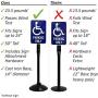 SmartSign - K-BASE-14 Cast Iron Sign Base By | 14” Od Stand With 4’ Post And Sign Bolts & Nuts Black