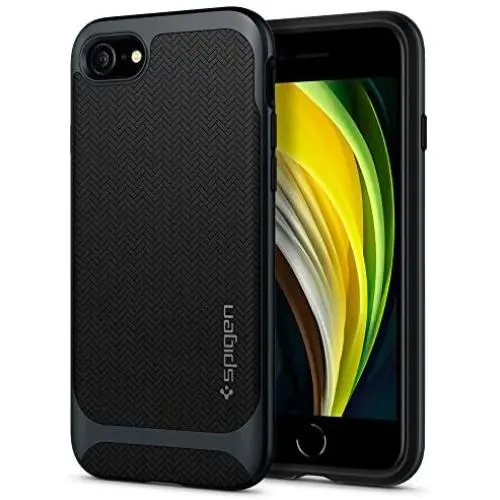 Spigen Neo Hybrid Designed for iPhone SE 2020 Case/Designed for iPhone 8 Case (2017) / Designed for iPhone 7 Case (2016) - Metal Slate