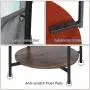 KingSo Round Side Table 2-Tier Industrial Nightstand with Storage Basket Metal Frame End Table Easy Assembly & Sturdy Sofa Coffee Table for Living Room, Bedroom, Rustic Brown KingSo Round Side Table 2-Tier Industrial Nightstand with Storage Basket Metal Frame End Table Easy Assembly & Sturdy Sofa Coffee Table for Living Room, Bedroom, Rustic Brown