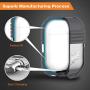 Lauzq Metal Airpods Case,Hard Case Cover Full Protective Skin Cover Shockproof Compatible Airpods 1&2 Charging Case(Not for Wireless Charging),Dual-Layer Silicone & Anti-Lost Keychain