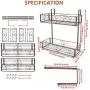 AmnoAmno 2-Tier Balcony Hanging Flower Rack Railing Planter Pots for Outside, Deck Box Outdoor Hanger Stand with Strong Metal Folding Design Easy Installation (Bronze)