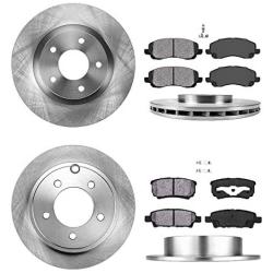 CRK13518 FRONT 294 mm + REAR 261.87 mm Premium OE 5 Lug [4] Rotors + [8] Metallic Brake Pads
