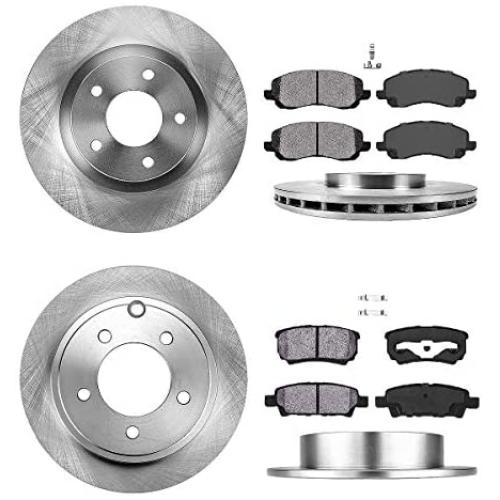 CRK13518 FRONT 294 mm + REAR 261.87 mm Premium OE 5 Lug [4] Rotors + [8] Metallic Brake Pads