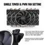 Pccooler GI-X3 CPU Air Cooler Moonlight Series | SilentPro PWM CPU Fan 120mm with Corona LED White Frame | 3 Direct Contact Heat Pipes for Intel Core i7/i5/i3, AMD Series, PC Computer Case