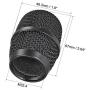 uxcell Black Microphone Head Mesh Grille Round Metal with Grey Interior Foam Filter for Q7 Mic 2Pcs