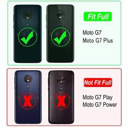 Moto G7 Case, Moto G7 Plus Case with HD Screen Protector, Gritup 360 Degree Rotating Metal Ring Holder Kickstand Armor Anti-Scratch Bracket Cover Phone Case for Motorola Moto G7 Rose Gold