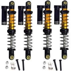 YZtree 90mm Adjustable Metal Shock Absorber Damper for 1/10 RC Car Parts Truck Crawler Axial SCX10 TRX4 D90 (4 Pack)