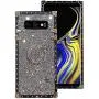Compatible for Samsung Galaxy Note 8 Case,Babemall Elegant Premium Bling Square Protective Shock Absorption Metal Decoration Corner Back Case with Crystal Strap (Black) Compatible for Samsung Galaxy Note 8 Case,Babemall Elegant Premium Bling Square Protective Shock Absorption Metal Decoration Corner Back Case with Crystal Strap (Black)