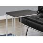 Monarch Specialties 3228, Chrome Accent Metal Base C Table, 18''L x 10''D x 25''H, Gray