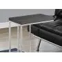 Monarch Specialties 3228, Chrome Accent Metal Base C Table, 18''L x 10''D x 25''H, Gray Monarch Specialties 3228, Chrome Accent Metal Base C Table, 18''L x 10''D x 25''H, Gray