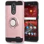 YmhxcY ZTE ZMAX One (Z719DL)/ Grand X4/ZTE Blade Spark Z971 Case with HD Phone Screen Protector, 360 Degree Rotating Ring & Bracket Dual Layer Resistant Back Cover for ZTE Grand X 4 Z956-ZH Rose Gold