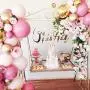 Balloon Garland Arch Kit, 101Pcs Pink Gold Confetti Balloons, Pink and Gold Balloons for Parties, Birthday Wedding Party Balloons Decorations, Baby Shower Decorations for Girl Boy