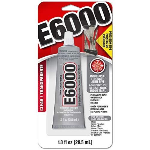E6000 231020 Adhesive with Precision Tips, 1.0 fl oz