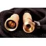 Expandable Garden Hose Black 25 FT [New 2020] Heavy Duty Water Hose - TRIPLE LATEX - Expanding Solid Brass Metal Fittings Connectors, Flexible Strongest 25FT, Black, P802