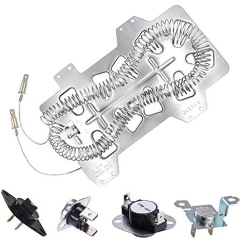 Updated Dryer Heating Element DC47-00019A, DC96-00887A and DC47-00016A Thermal Fuse, DC32-00007A Dryer Thermistor, Thermostat DC47-00018A Repair Kit Compatible With Samsung, Figure 7 is Fit Models