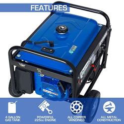 DuroMax XP5500E Gas Powered Portable Generator - 5500 Watt - Electric Start - Camping & RV Ready, 50 State Approved