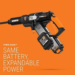 WORX WG644 40V Power Share Hydroshot Portable Power Cleaner (2x20V Batteries), Black and Orange