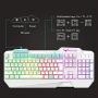 Havit Keyboard Rainbow Backlit Wired Gaming Keyboard Mouse Combo, LED 104 Keys USB Ergonomic Wrist Rest Keyboard, 4800 DPI Mouse for PC Gamer (White)