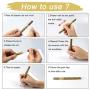 Paint Pen Gold Silver Metallic Permanent Acrylic Markers Set for Fabric Glass Rock Wooden Ceramic Leather Tire Painting, 0.7mm Extra Fine Tip (3pcs Gold+3pcs Silver)