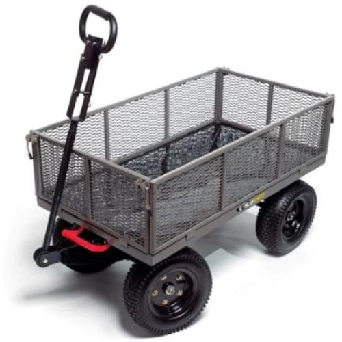 Gorilla Carts GORMP-12 Steel Dump Cart with Removable Sides and 2-In-1 Convertible Handle, 1,200-Pound Capacity, 39.5-Inch by 22-Inch Bed, Grey Finish Gorilla Carts GORMP-12 Steel Dump Cart with Removable Sides and 2-In-1 Convertible Handle, 1,200-Pound Capacity, 39.5-Inch by 22-Inch Bed, Grey Finish