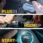 RUGGED GEEK RG1200 Safety 1200A Portable Car Jump Starter with Wireless Charging, Type-C Ports, LED Display, INTELLIBOOST 2.0 Safety Cables, LED Flashlight, USB Ports. Quality Metal Frame Clamps.