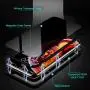 MIMEI Privacy Magnetic Case for iPhone Xs MAX 6.5inch, Clear Double Sided Tempered Glass [Magnet Absorption Metal Bumper Frame] Thin Anti-Spy 360 Full Protective Phone Case 5.8 (Black, Xs MAX 6.5'')