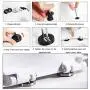 Upgraded 2 Full set Toilet Seat Hinge Fixings Top Fix Nuts Screws Quick Release Hinges Fittings Rubber Back To Wall For Toilet Seat Hinges Replacement
