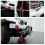 LAFEINA Metal Trailer Hook and Chain for 1/10 D90 Axial SCX10 RC Rock Crawler Car Decor Accessories(Red)