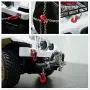 LAFEINA Metal Trailer Hook and Chain for 1/10 D90 Axial SCX10 RC Rock Crawler Car Decor Accessories(Red)