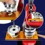 TOAUTO Button Badge Maker 58mm 2.28 Inch Button Badge Kit Pins Punch Press Machine Aluminum Slide 100pcs Free Button Parts and Circle Cutter (58mm 2.28inch)