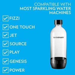 Sodastream 1l Carbonating Bottles- Black (Twin Pack)