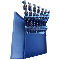 Drill America - KFD15J-SET 15 Piece Heavy Duty High Speed Steel Drill Bit Set with Black and Gold Finish, KFD Series