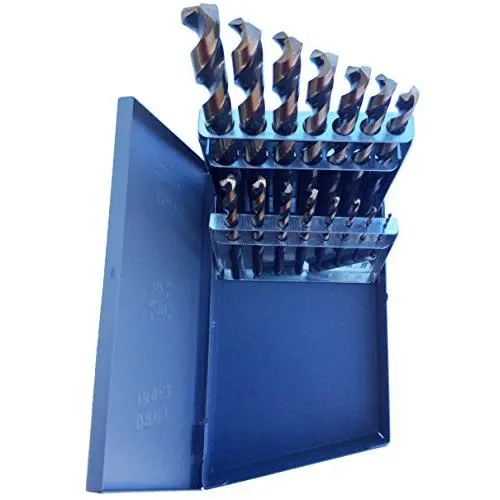 Drill America - KFD15J-SET 15 Piece Heavy Duty High Speed Steel Drill Bit Set with Black and Gold Finish, KFD Series Drill America - KFD15J-SET 15 Piece Heavy Duty High Speed Steel Drill Bit Set with Black and Gold Finish, KFD Series