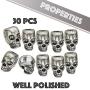 150PCS Antique Tibet Silver Skeleton Skull Metal Spacer Beads, Halloween Bead Great DIY Jewelry Making Crafts Accessories for Necklace, Bracelets and Earrings Making 4mm Hole