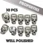 150PCS Antique Tibet Silver Skeleton Skull Metal Spacer Beads, Halloween Bead Great DIY Jewelry Making Crafts Accessories for Necklace, Bracelets and Earrings Making 4mm Hole