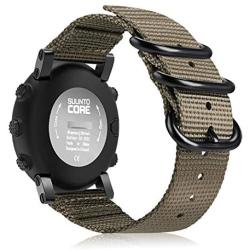 Fintie Watch Band Compatible with Suunto Core, Premium Woven Nylon Replacement Sport Strap with Metal Buckle Compatible with Suunto Core Smart Watch, Desert Tan