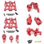 Gravo Metal Steering Swing Arm Base C Rear Hub Seat Assembly Upgrade Parts for Wltoys 144001 1/14 RC Car,Red