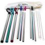 Reusable Straws with Case by Sparkling Spot - Easy to Clean, 316 Stainless Steel - Eco Friendly Set includes 3x Metal Case, 6x 8.5'' Straw with Silicone Tip (smoothie, cocktail), 3x Brush, 1x Pouch