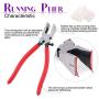 Swpeet 36 Sets 1'' 25mm 3 Colors Key Fob Hardware with 1Pcs Key Fob Pliers , Glass Running Pliers Tools with Jaws, Studio Running Pliers Attach Rubber Tips Perfect for Key Fob Hardware Install