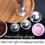 Bloss [8 Pieces] Bath Bomb Mold,DIY Bath Mold Metal Bath Bomb Supplies Kit for Crafting Your Own Fizzles Handmade SPA 4 Set-2.2 Inches