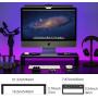 Vaydeer USB 3.0 Aluminum Monitor Stand Metal Riser, with 1 3.5mm Audio Port Connect Your Headset or Microphone, 1TF and 1 SD Built-in Card Readers Used Memory Cards for Read/Write(Black)