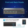 MokerLink 8 Port Gigabit PoE Switch, 8 PoE+ Ports 1000Mbps, 802.3af/at 120W, Metal Fanless Unmanaged Plug and Play