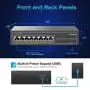 MokerLink 8 Port Gigabit PoE Switch, 8 PoE+ Ports 1000Mbps, 802.3af/at 120W, Metal Fanless Unmanaged Plug and Play