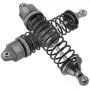 Hobbypark Aluminum Alloy Shock Absorber Assembled Full Metal Big Bore Shocks Front & Rear Replacement of 5862 for Traxxas 1/10 Slash 4x4 4WD Upgrade (4-Pack) (Gray)