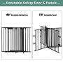 Costzon Baby Safety Gate, 115 Inch Length 5 Panel Adjustable Wide Fireplace Fence, BBQ Metal Fire Gate, Pet Isolation Fence with Walk-Through Door, Freestanding Hearth Gate (Black, Medium) Costzon Baby Safety Gate, 115 Inch Length 5 Panel Adjustable Wide Fireplace Fence, BBQ Metal Fire Gate, Pet Isolation Fence with Walk-Through Door, Freestanding Hearth Gate (Black, Medium)